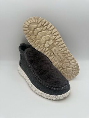 Women's Hey Dude Denny Moon Dream Gray Slip-On Faux Fur Casual Bootie Shoes Sz 9